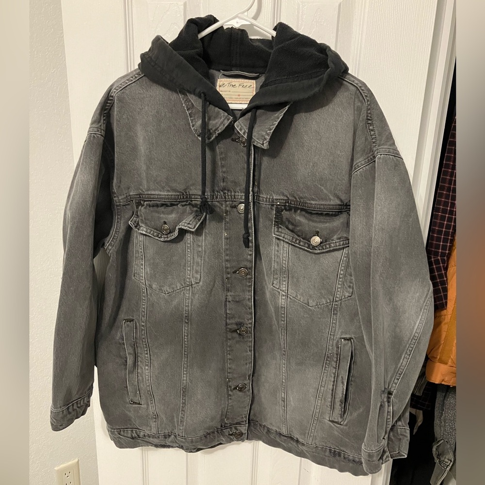 We the Free hooded denim jean jacket